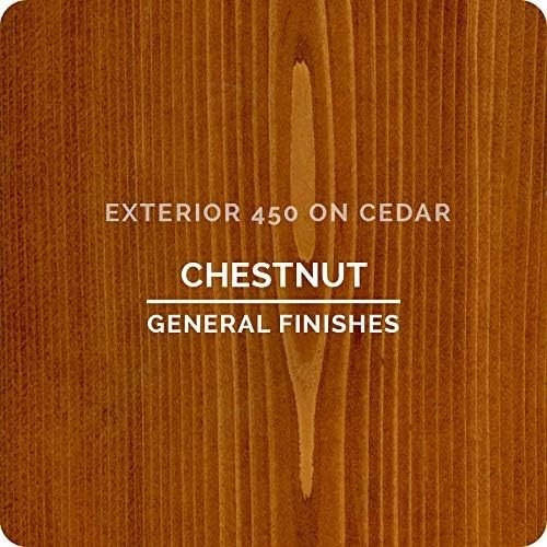 General Finishes Exterior 450 Water Based Wood Stain, 1 Gallon, Chestnut