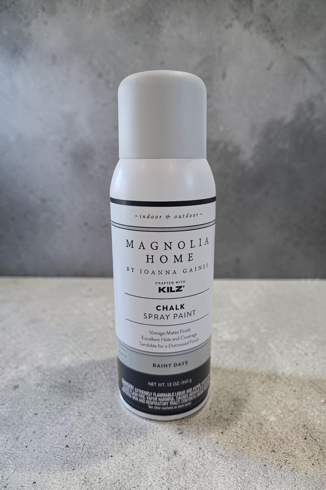 Magnolia Home Chalk Interior/Exterior Spray Paint RAINY DAYS Crafted With KILZ