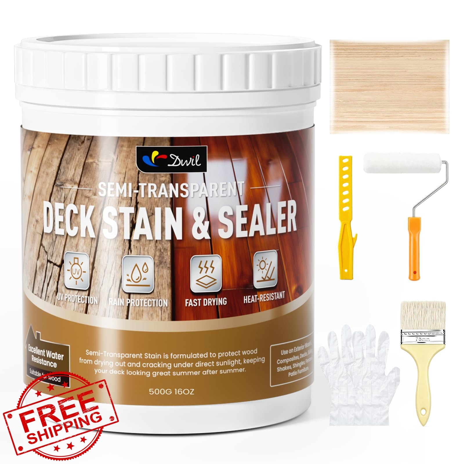 DWIL Wood Stain Sealer 16oz Antique Brown