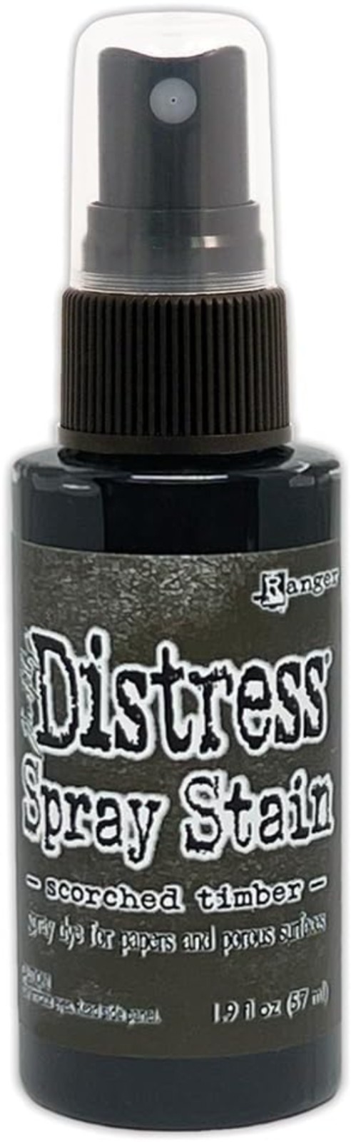 Vibrant 57ml Scorched Timber Distress Spray Stain for Wood & Paper Crafting