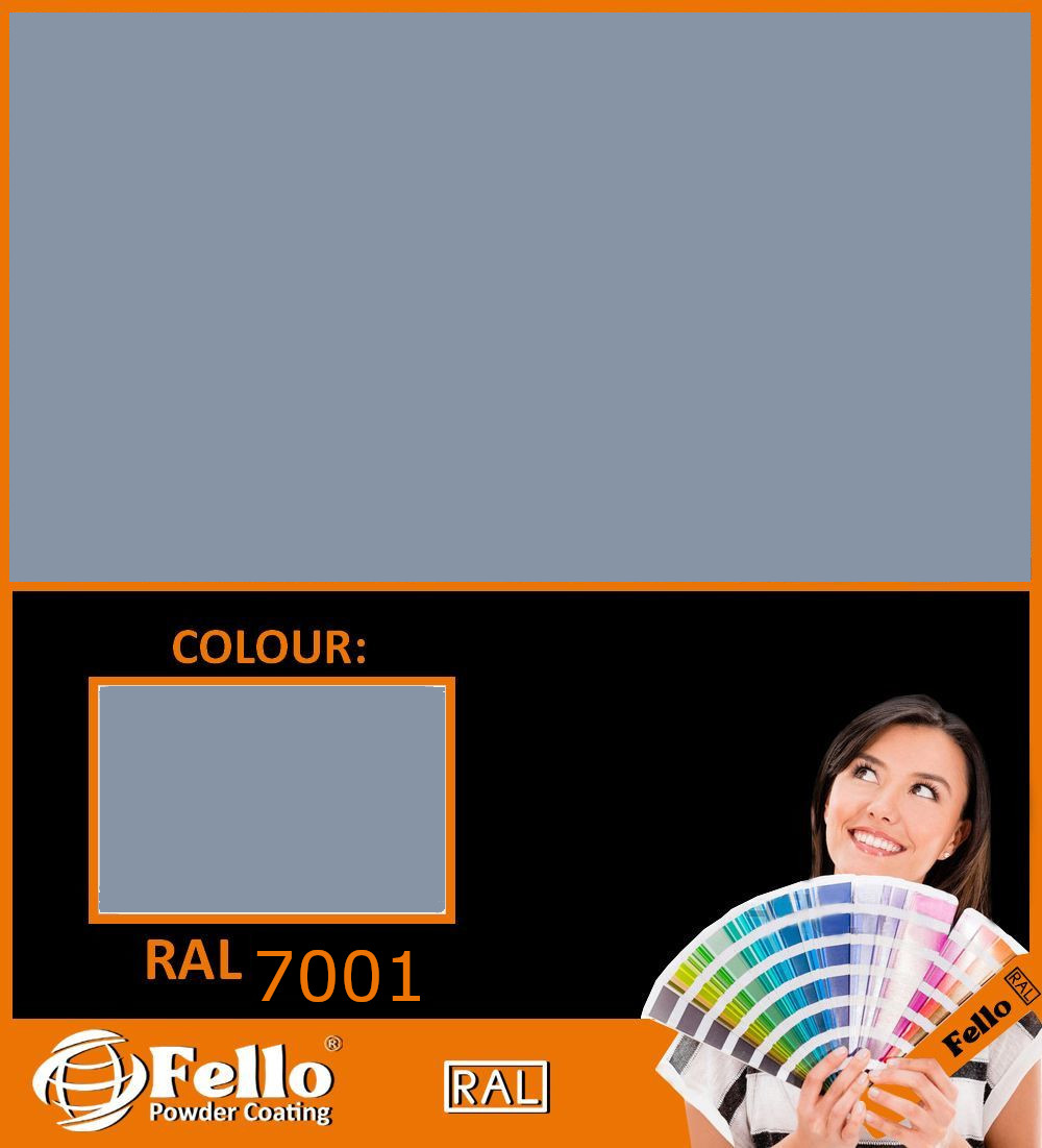 FELLO powder coating – RAL 7001 grey silver matte 5KG POLYESTER
