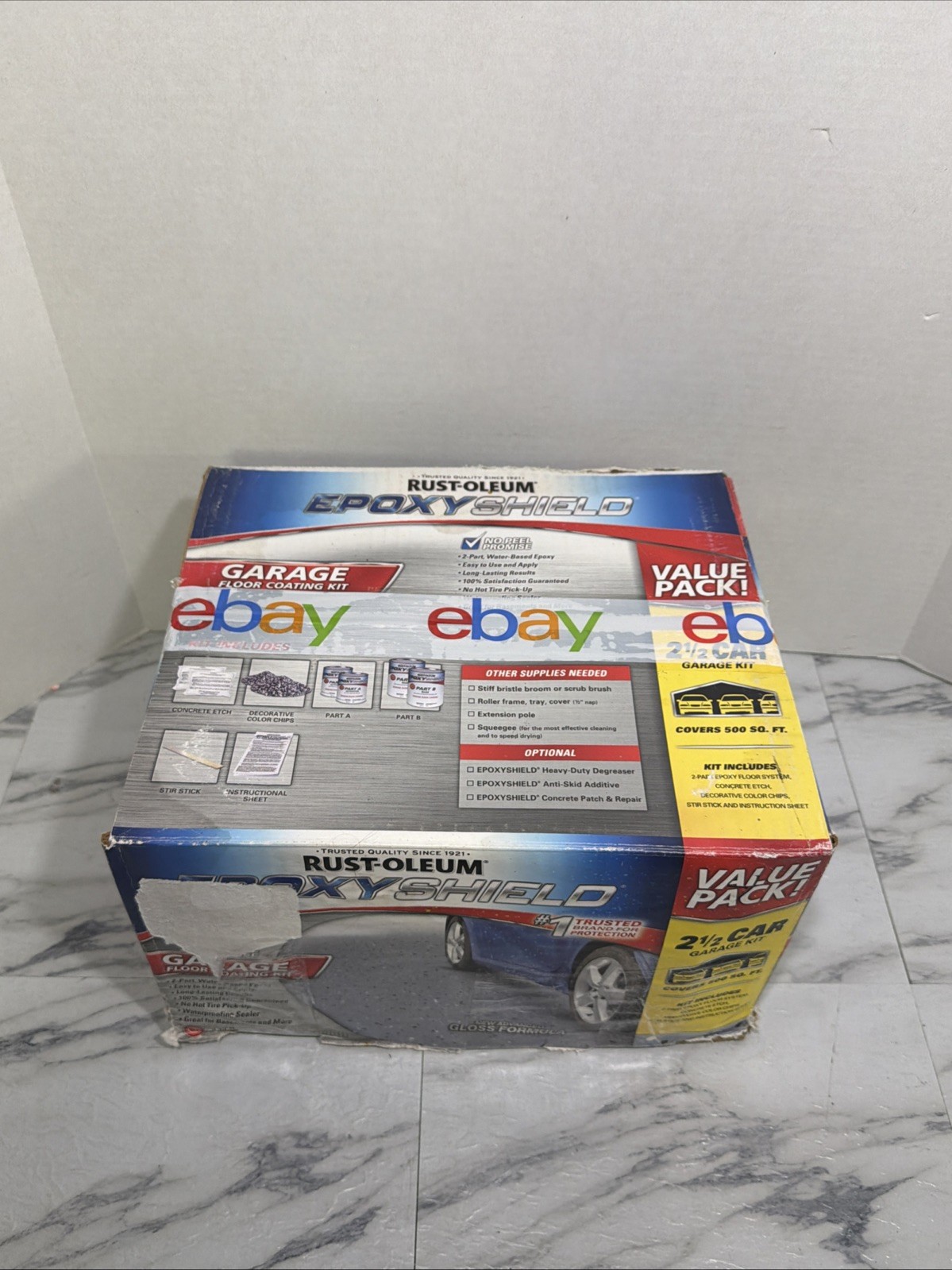 Rust-Oleum 251870 EPOXYSHIELD Garage Floor Coating Gray 2.5 Kit