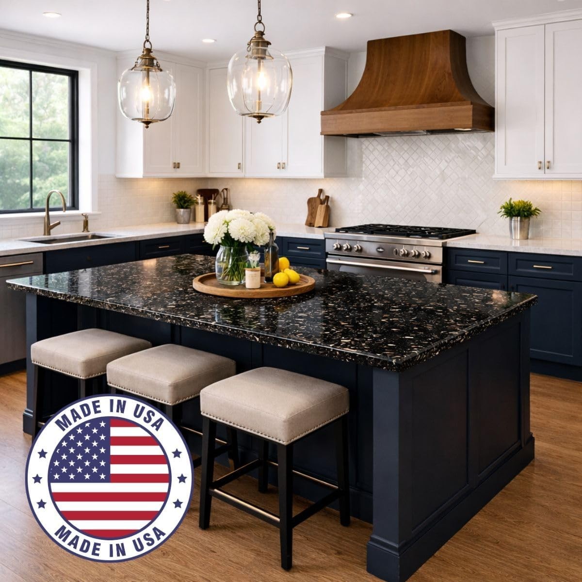 Transform Countertops with Black Granite Paint