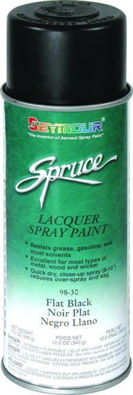 Spruce Flat Black Lacquer 98-30 SEYMOUR OF SYCAMORE, INC 43281002561 Spray Paint