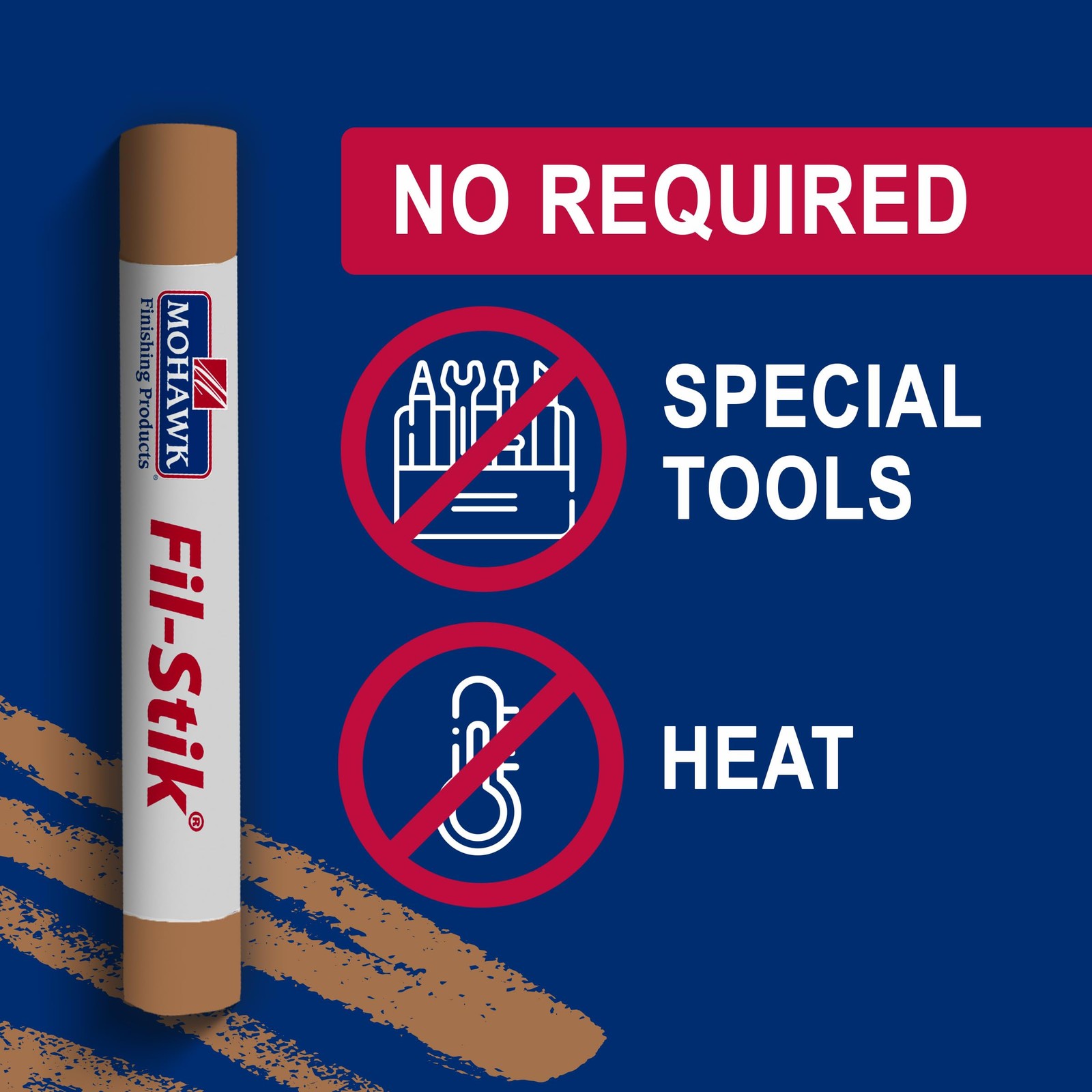 Mohawk Fill Stick (Fil-Stik) Putty for Wood Repair – Golden Nutmeg KMC