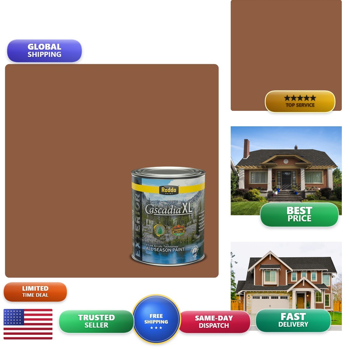 Rodda Paint CASCADIA XL Exterior Satin All Seasons Paint & Primer In One