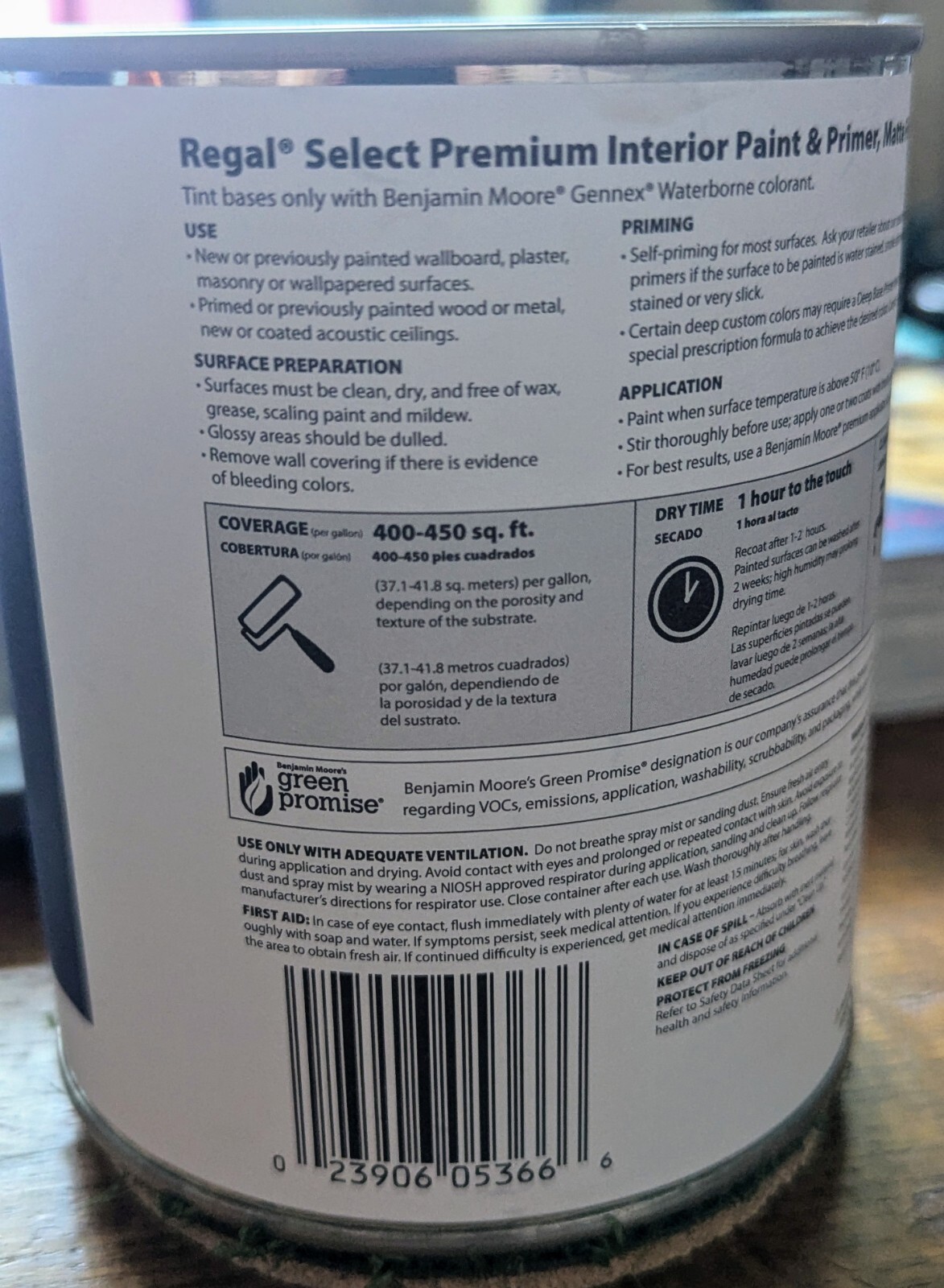 Benjamin Moore Regal Select Premium Interior Paint & Primer Matte Finish Base 4