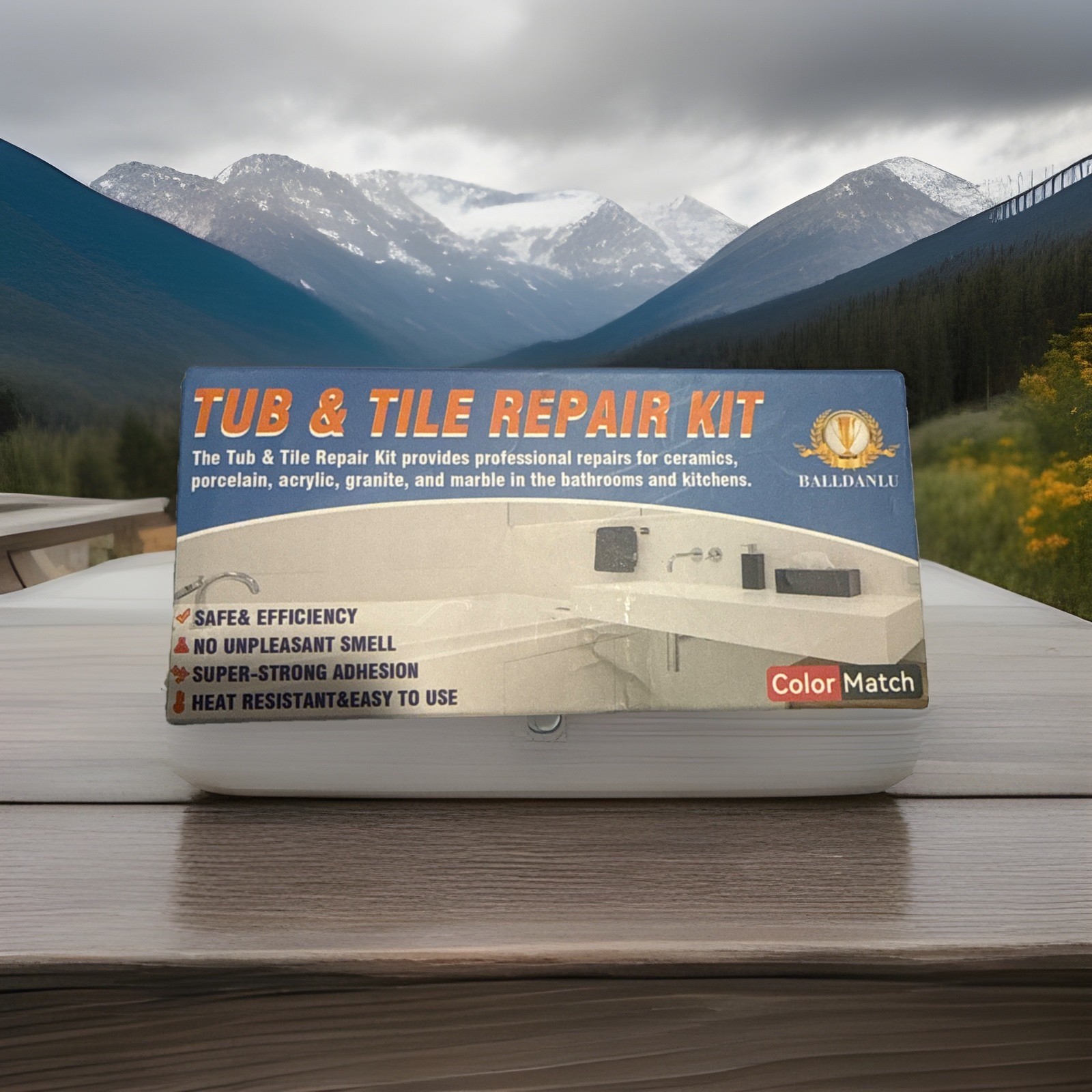 Bathtub Repair Kit, Porcelain and Fiberglass Tub Tile and Shower Kit Repair Chip