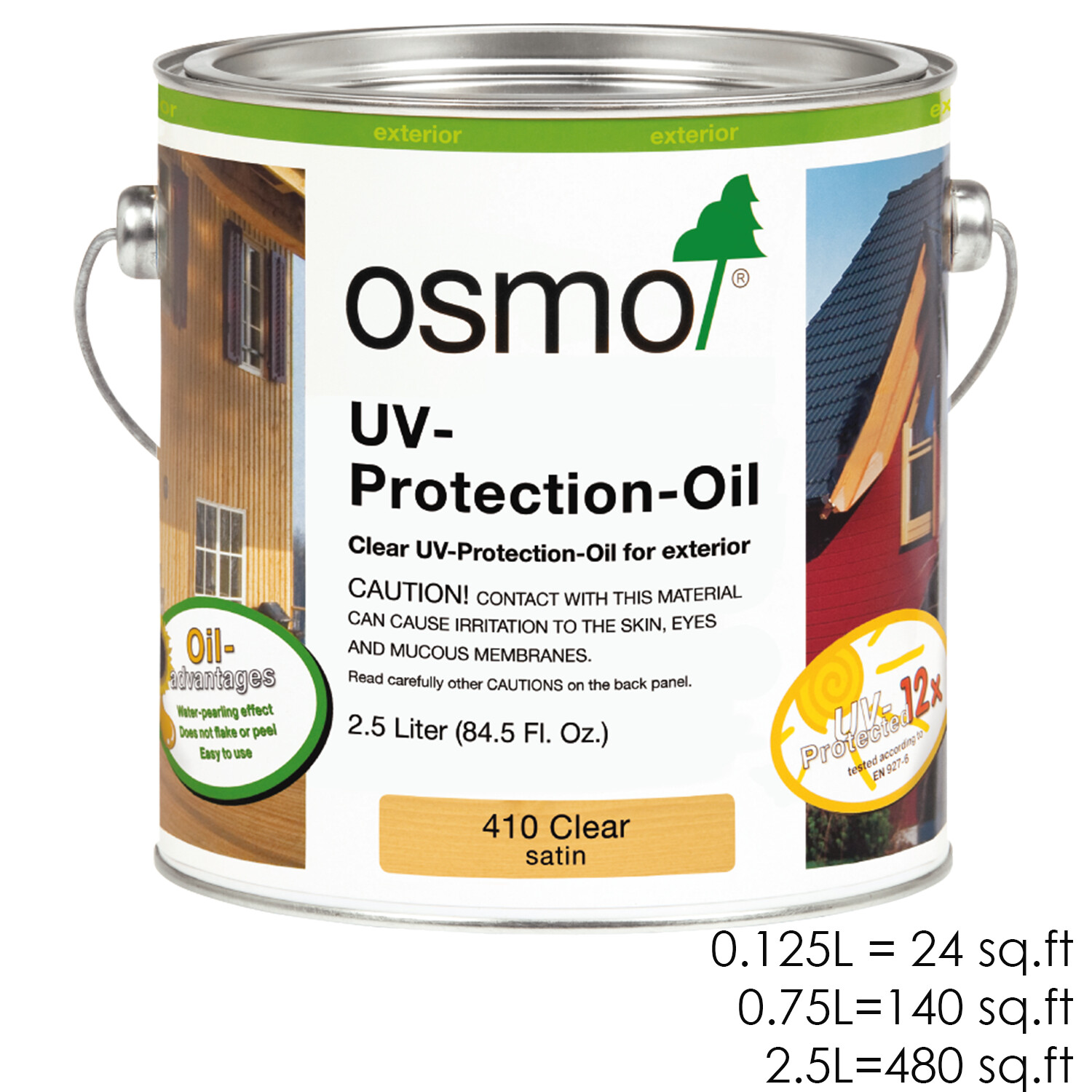OSMO 410 UV PROTECTION OIL Clear Satin Exterior Water Repellent Wood Finish