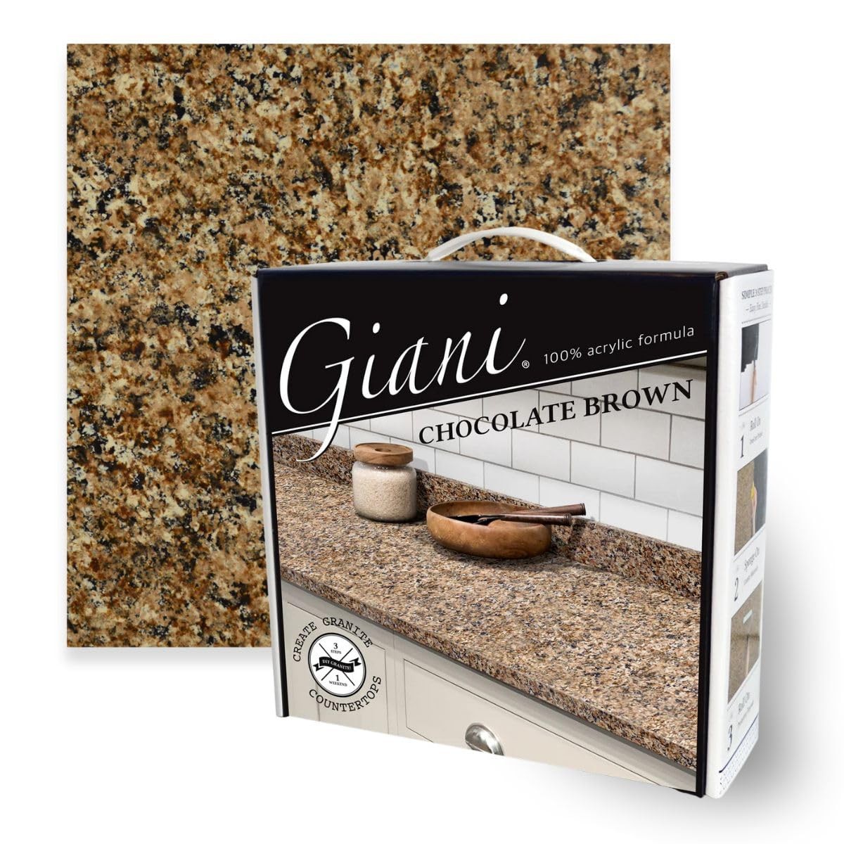Giani Granite Countertop Paint Kit 2.0-100 Acrylic Chocolate Brown Fg-G2 Choc