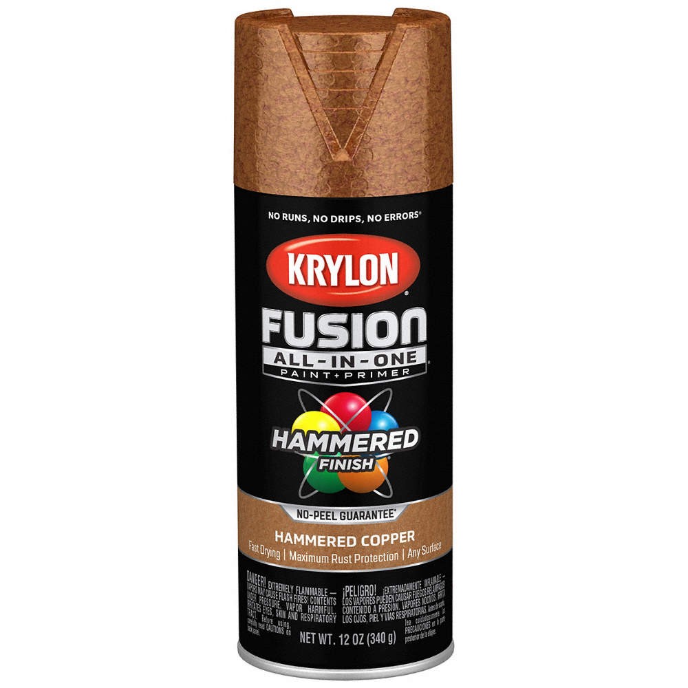 KRYLON K02786007 Hammered Spray Paint,Copper,12oz. 55EG85