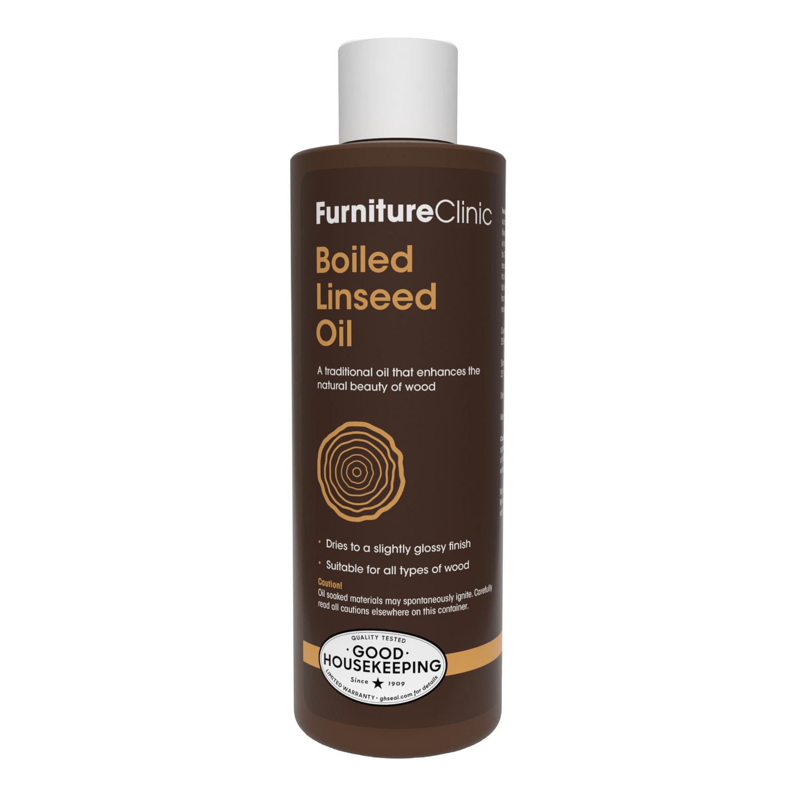 Furniture Clinic Boiled Linseed Oil | 250ml / 8.5 Fl Oz | Refined fl oz