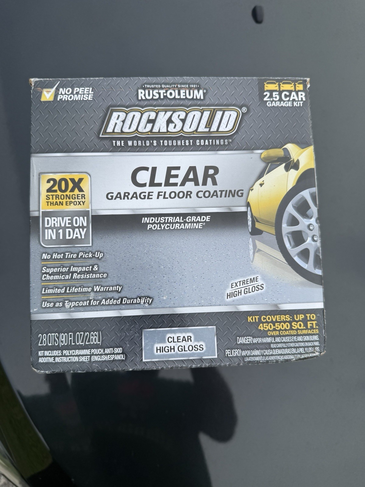 New Rust-Oleum RockSolid Polycuramine Clear Top Coating Kit – 286897 SHIPS ASAP