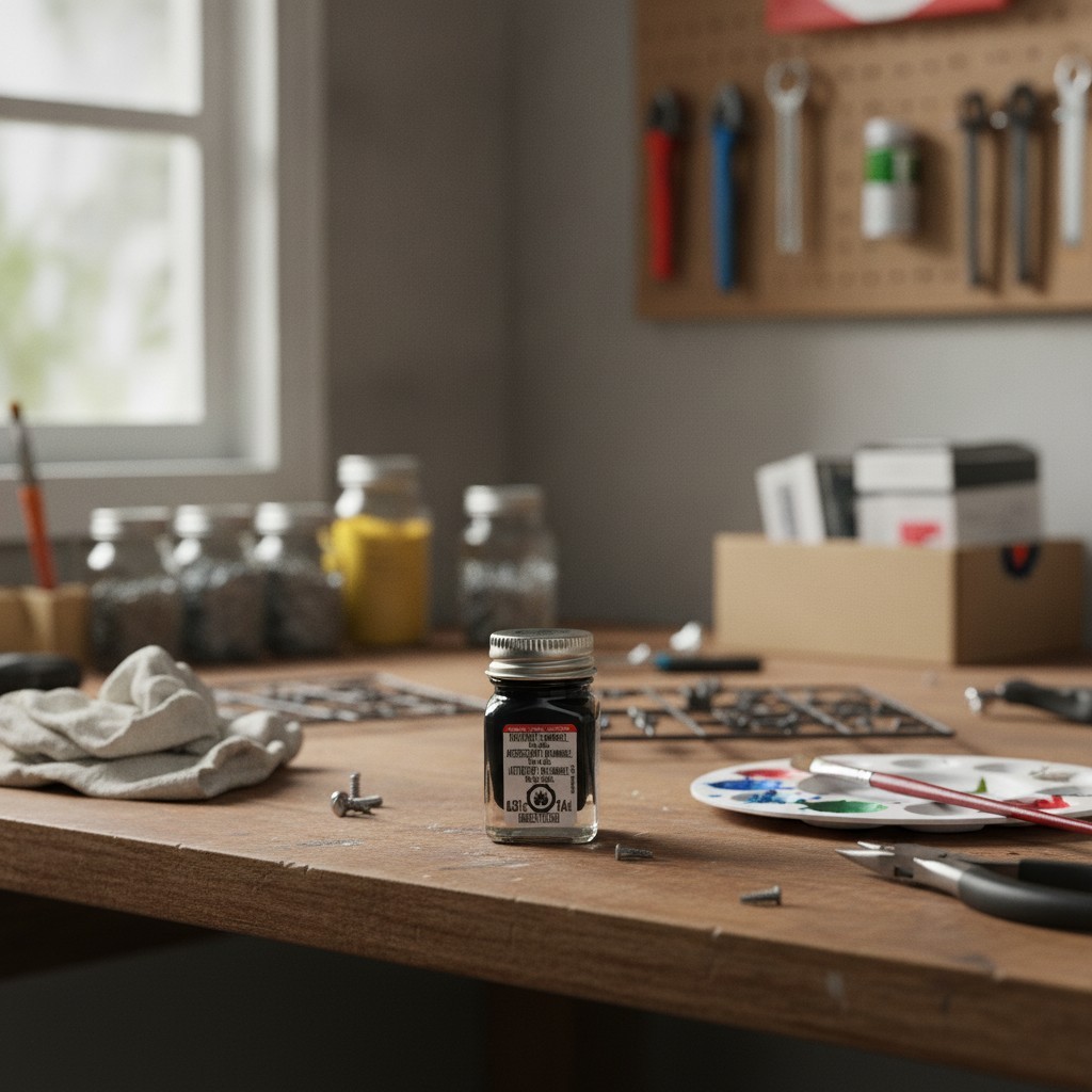 Gloss Black Enamel Paint for Crafts and DIY Projects