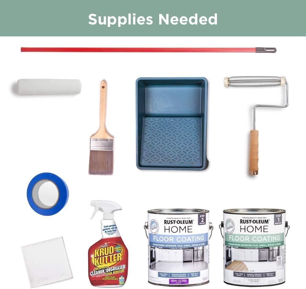 Home Interior Floor Coating Kit, Matte Aged Gray