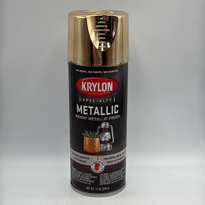 KRYLON K01701A77 Bright Gold Metallic Spray Paint 11 Oz Aerosol NEW