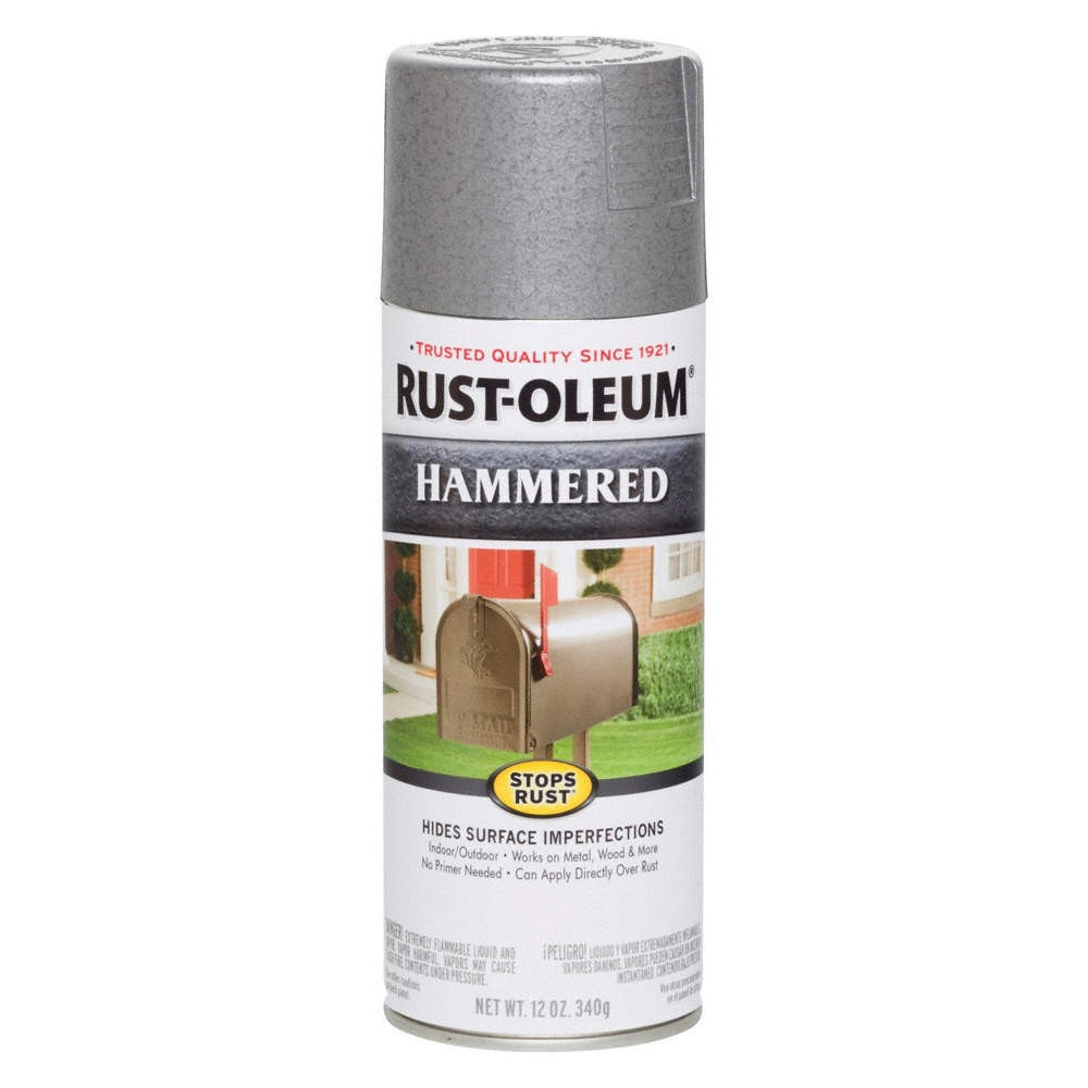 RUST-OLEUM 809KE7 PK 6 Spray Paint,Silver,Glossy,12oz.,Aerosol 809KE7