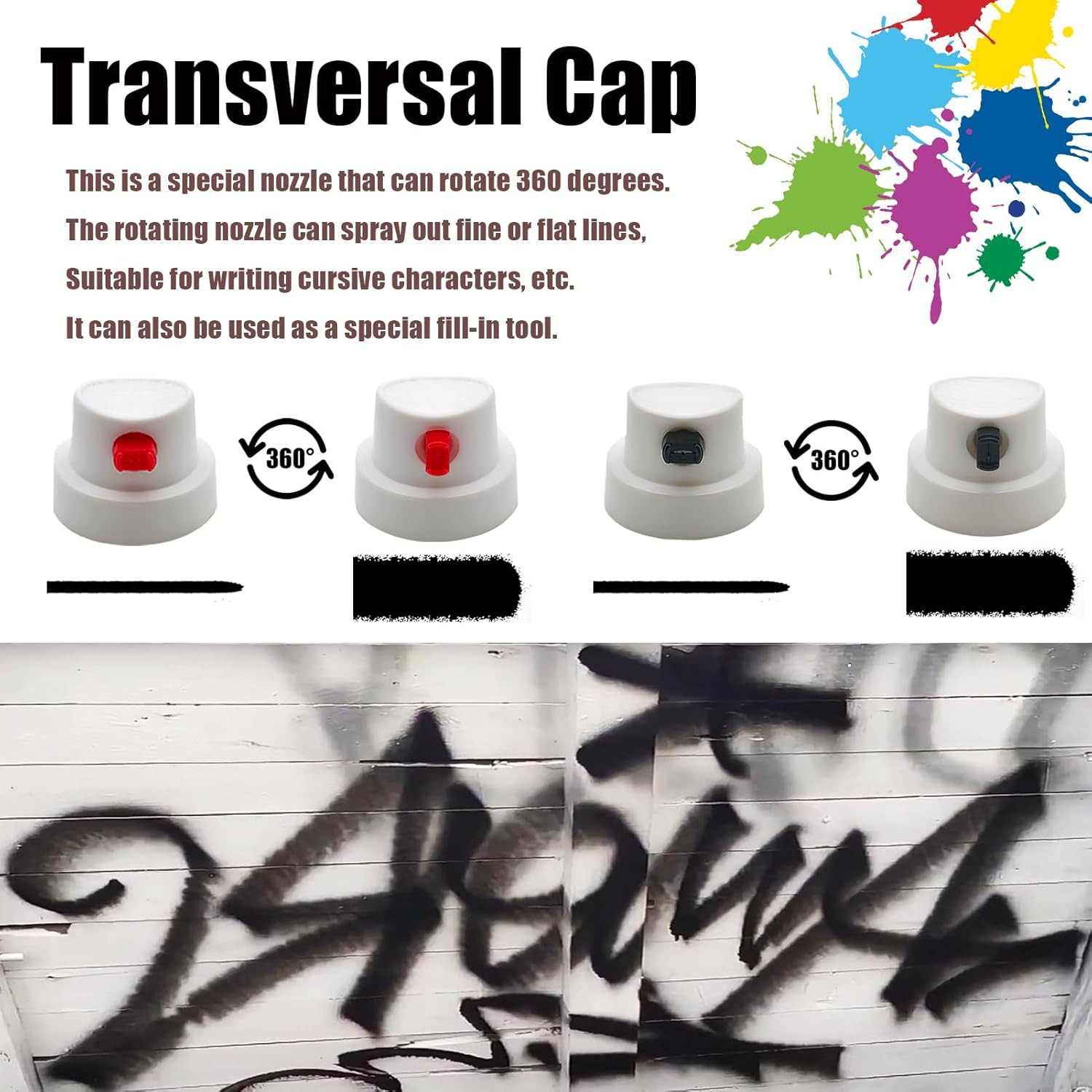 10-Pack Universal Spray Can Nozzles, Female Replacement Tips for Paint Cans