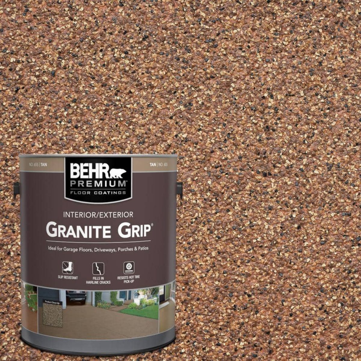 Concrete Floor Coating Granite Grip Garage Driveway Patio Decorative Interior
