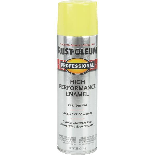 (6)-RustOleum Professional Industrial Safety Yellow Enamel Spray Paint 7543-838