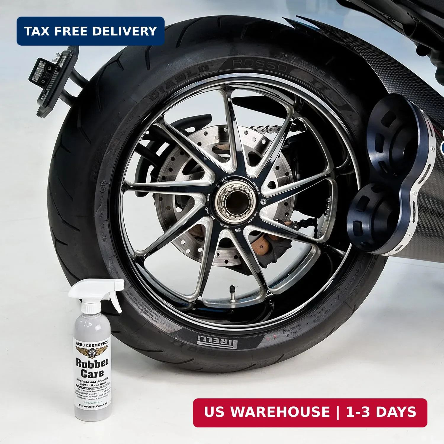 Ceramic Tire Dressing Protector, No Tire Shine, No Dirt or Brake Dust Attracting
