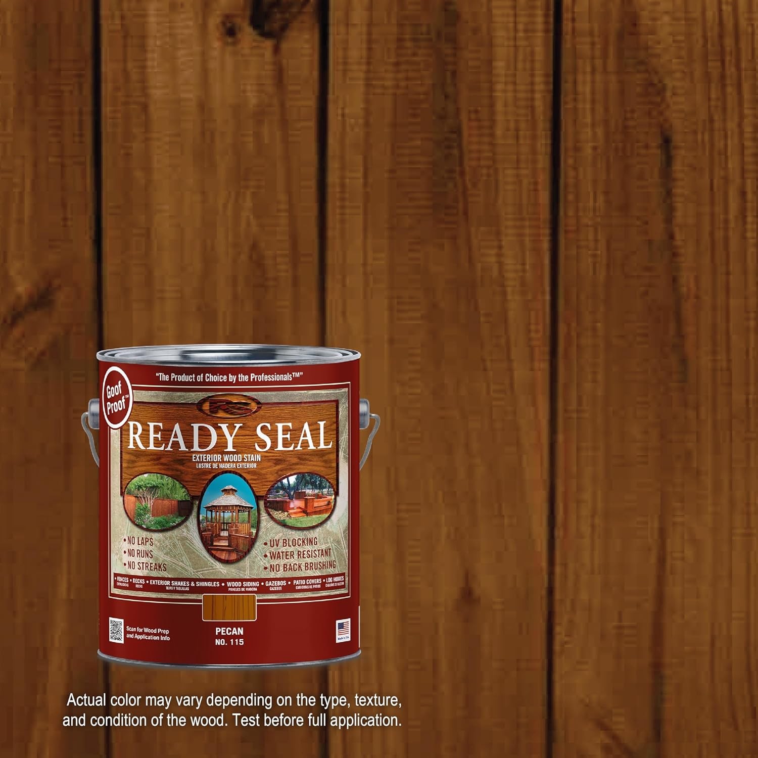 1 Gal 115 Pecan Exterior Stain And Sealer For Wood