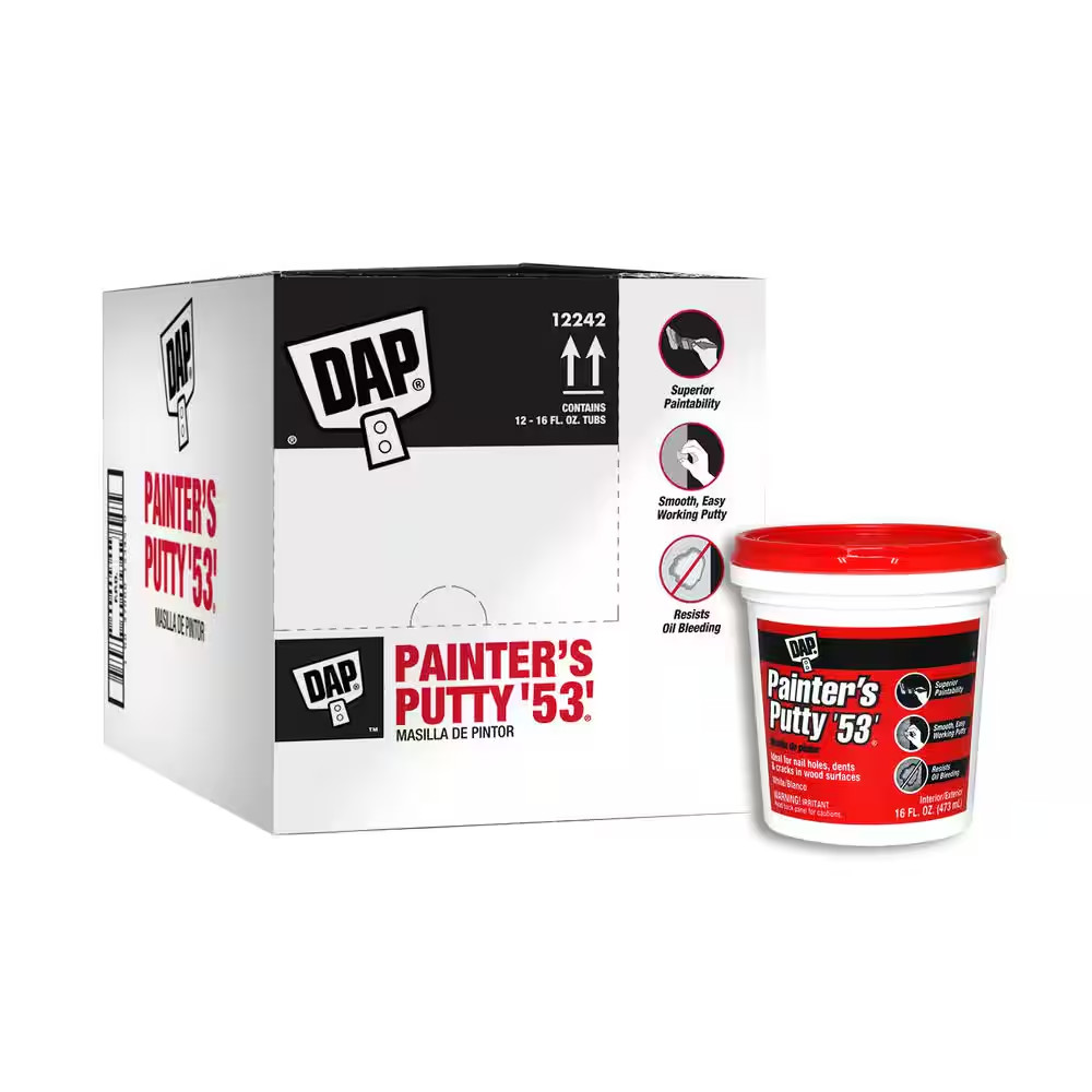 Painter’S Putty ’53’ 16 Oz. White (12-Pack)
