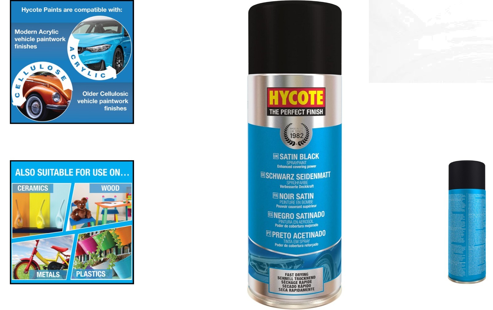 High-Performance Satin Black Spray Paint, 13.5 Oz – Ideal for Automotive & DIY