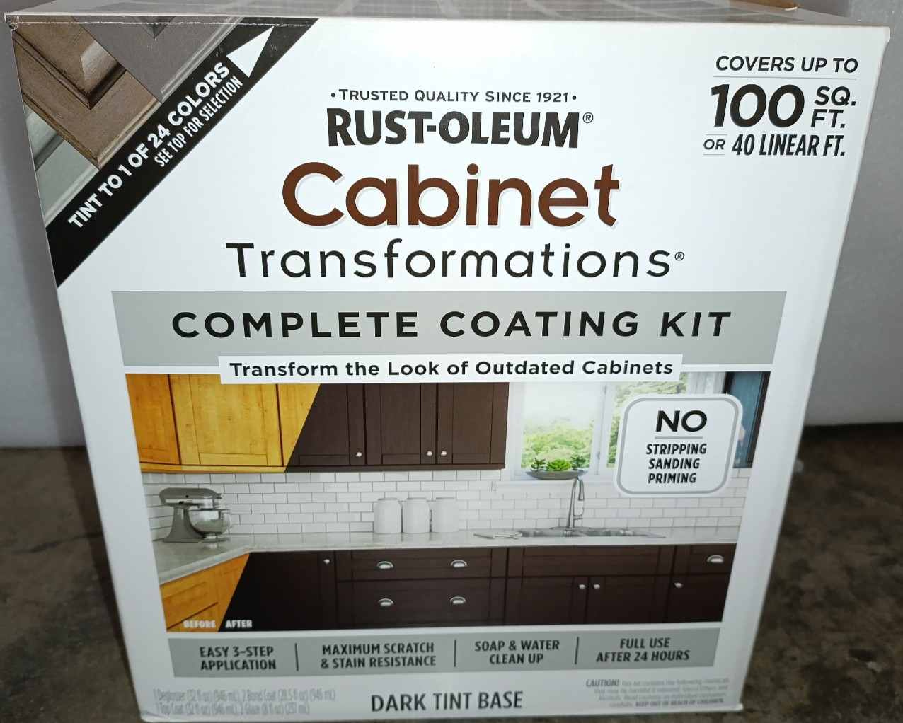 RUST-OLEUM 258240 Dark Tint Base Cabinet Coating Kit (Harvest)