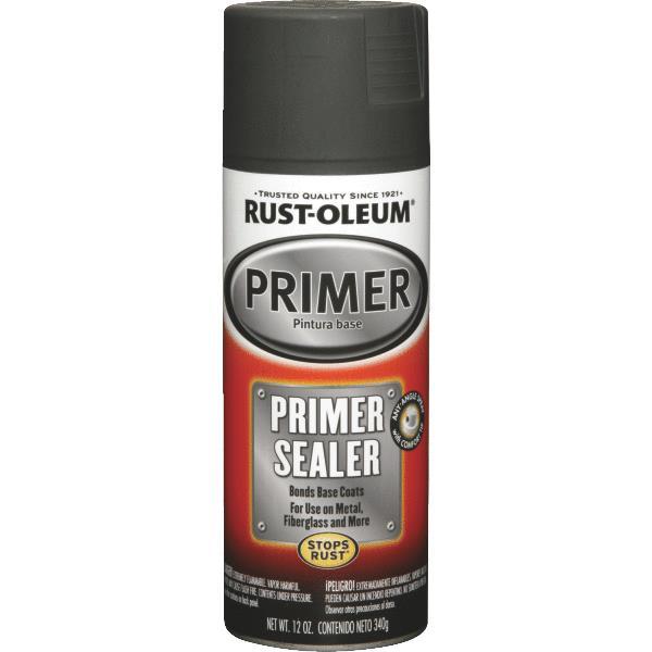 (6)- 12 Oz Gray RustOleum Stops Rust Auto Car Paint Primer Sealer 249321