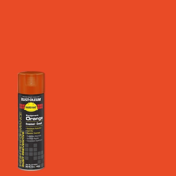 Rust-Oleum V2156838 Rust Preventative Spray Paint, Equipment Orange, Gloss, 15