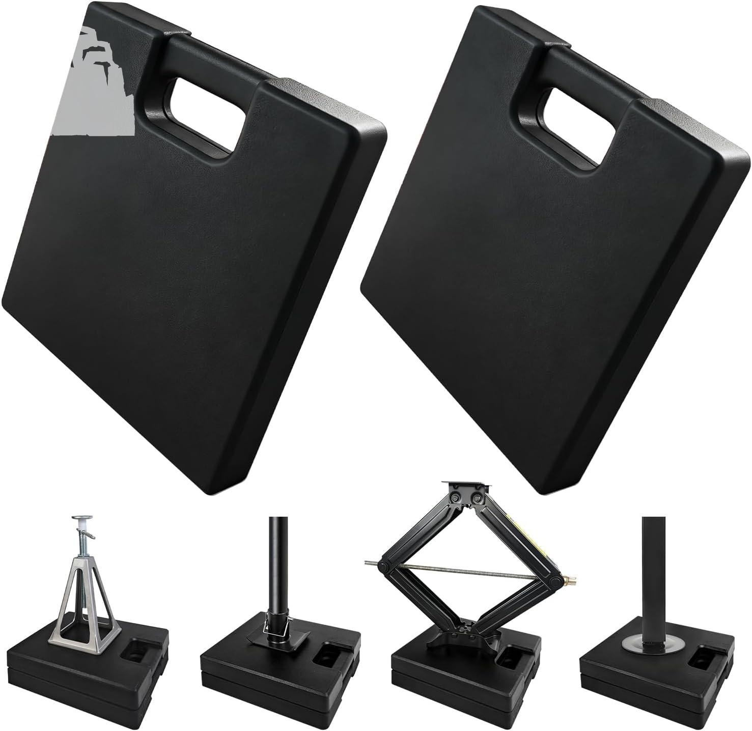 Rubber Jack Pads 2-Pack 13.7×11.8 RV Camper Trailer Stabilizer Non-Slip