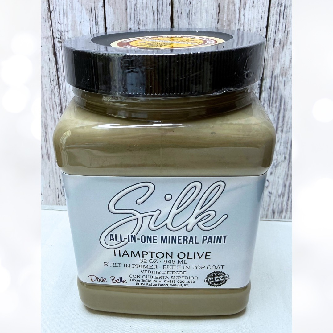Dixie Belle SILK MINERAL PAINT Hampton Olive Furniture Craft Paint 32oz