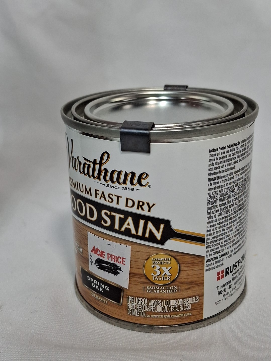 Rust-oleum, Varathane Semi-Transparent SPRING OAK Oil-Based Urethane, 1/2 pint
