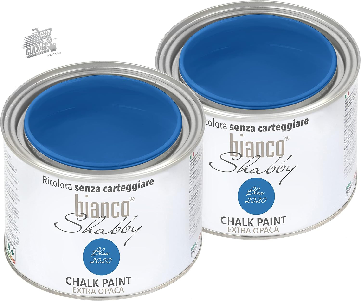 Chalk Paint Blue Shabby Chic: Vintage Painting Extra Matte Furniture and Walls 2x500ml
