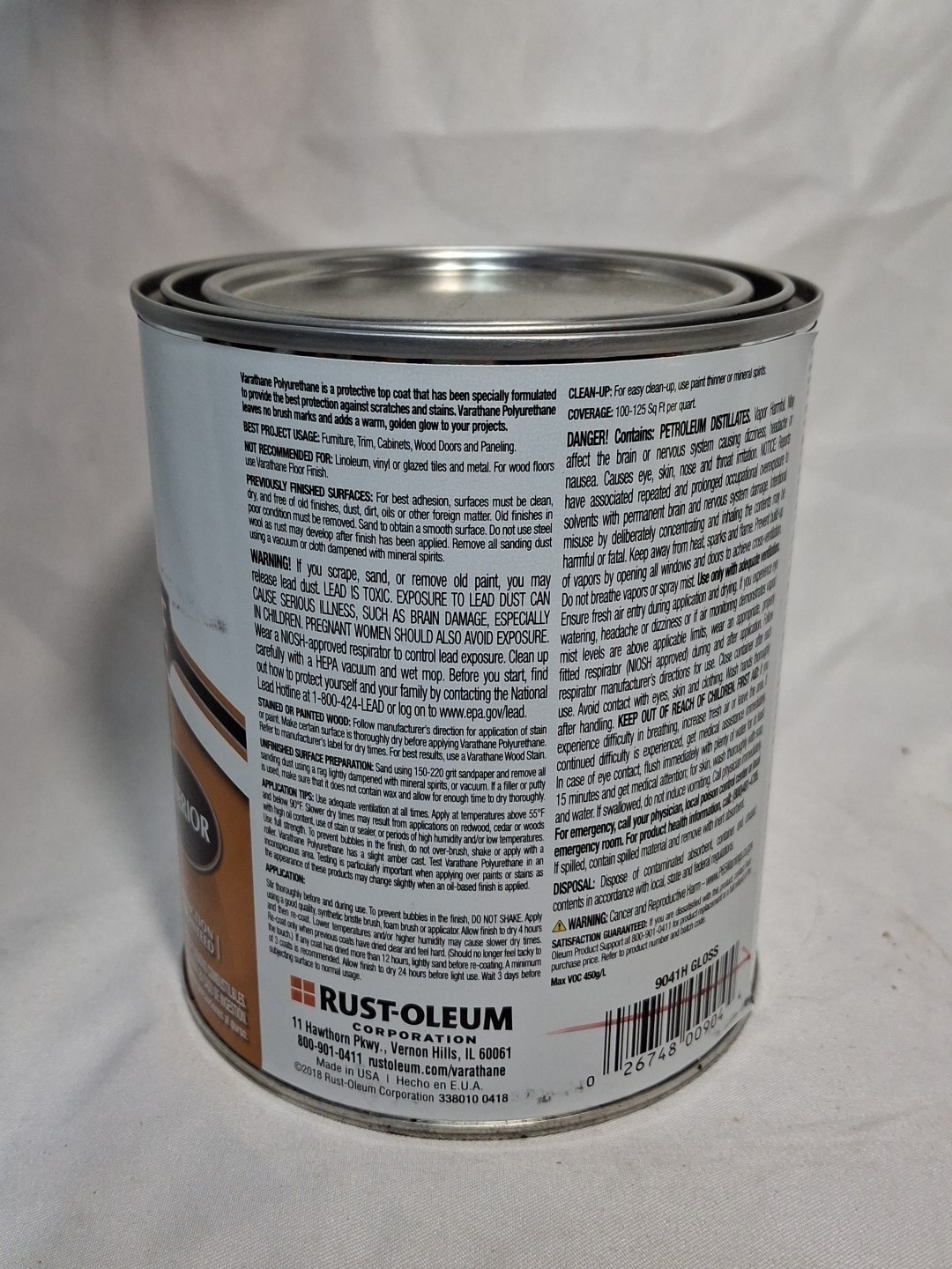 Varathane Ultimate Oil Based Polyurethane, Gloss Finish, 1 Quart Protects Wood