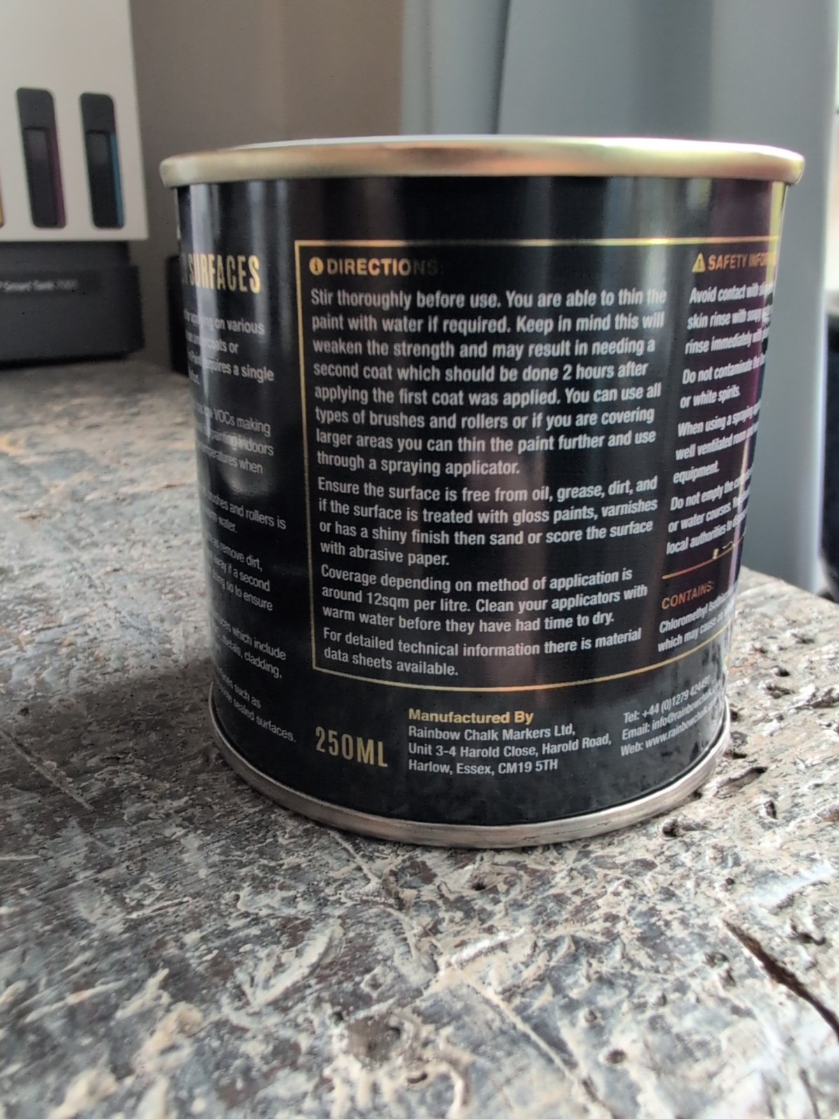 THE ONE Paint and Primer: Dark Grey, Satin 250ml House Paint -Lot of 6 Brand New