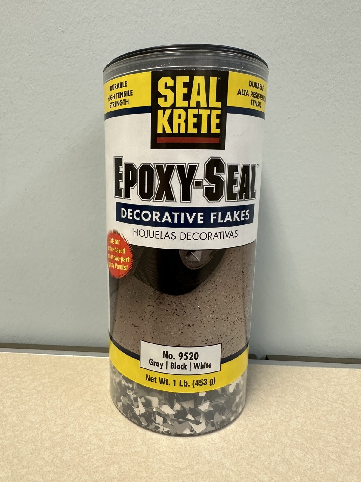 SealKrete Epoxy-Seal Decorative Flakes, Epoxy Floor Flakes, Gray/Black/White, 1#
