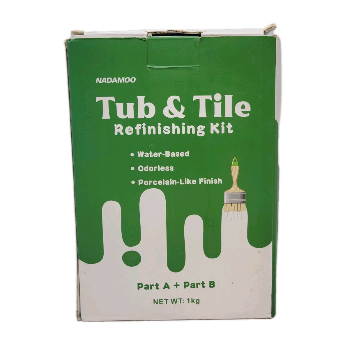 Tub and Tile Refinishing Kit (1Kg, with Tools, White) Part A + B NIB