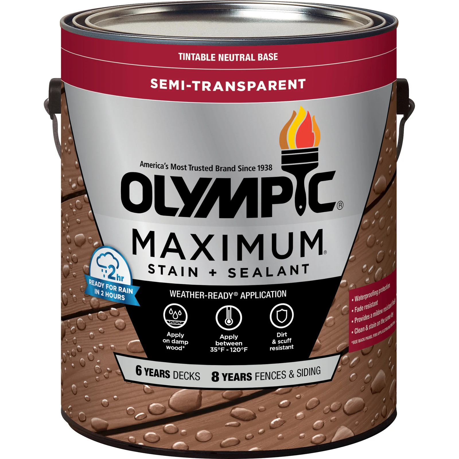 Maximum 1 Gallon ST-2004 Cape Cod Gray Semi-Transparent Exterior Stain