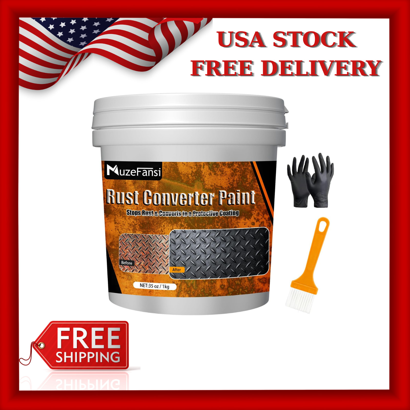 Metal Paint, Rust Converter and Metal Primer 34.8 Oz – Anti-Rust Coating Rust Pa