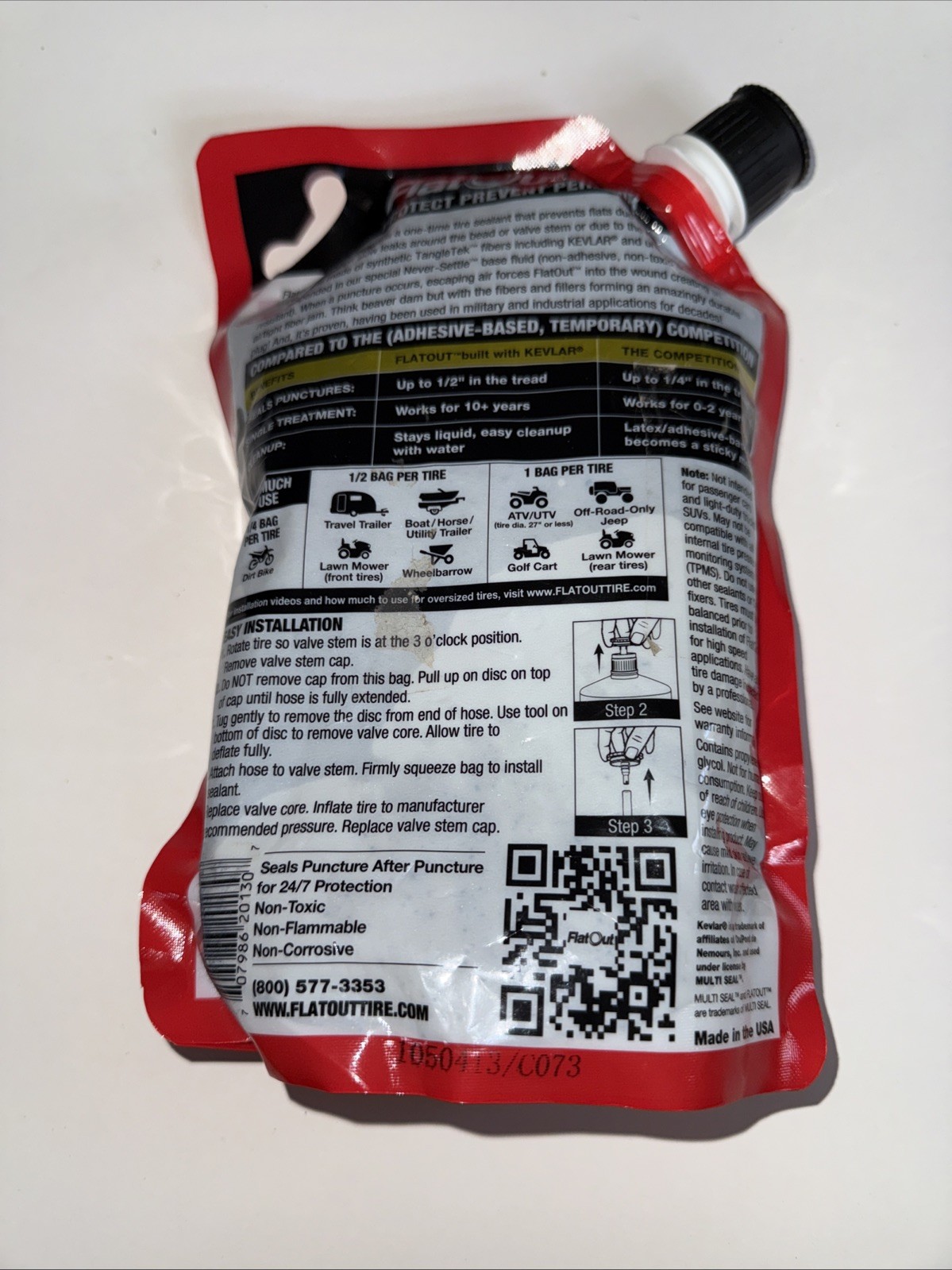 FlatOut Tire Sealant Sportsman Formula 32 oz ATV UTV Golf Cart Prevent Flat NEW