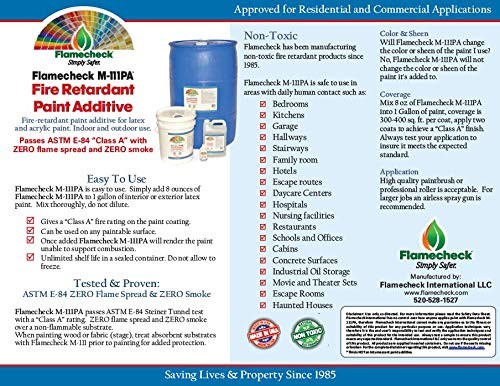 Flamecheck Simply Safer. Flamecheck M-111Pa Fire Retardant Paint Additive 40
