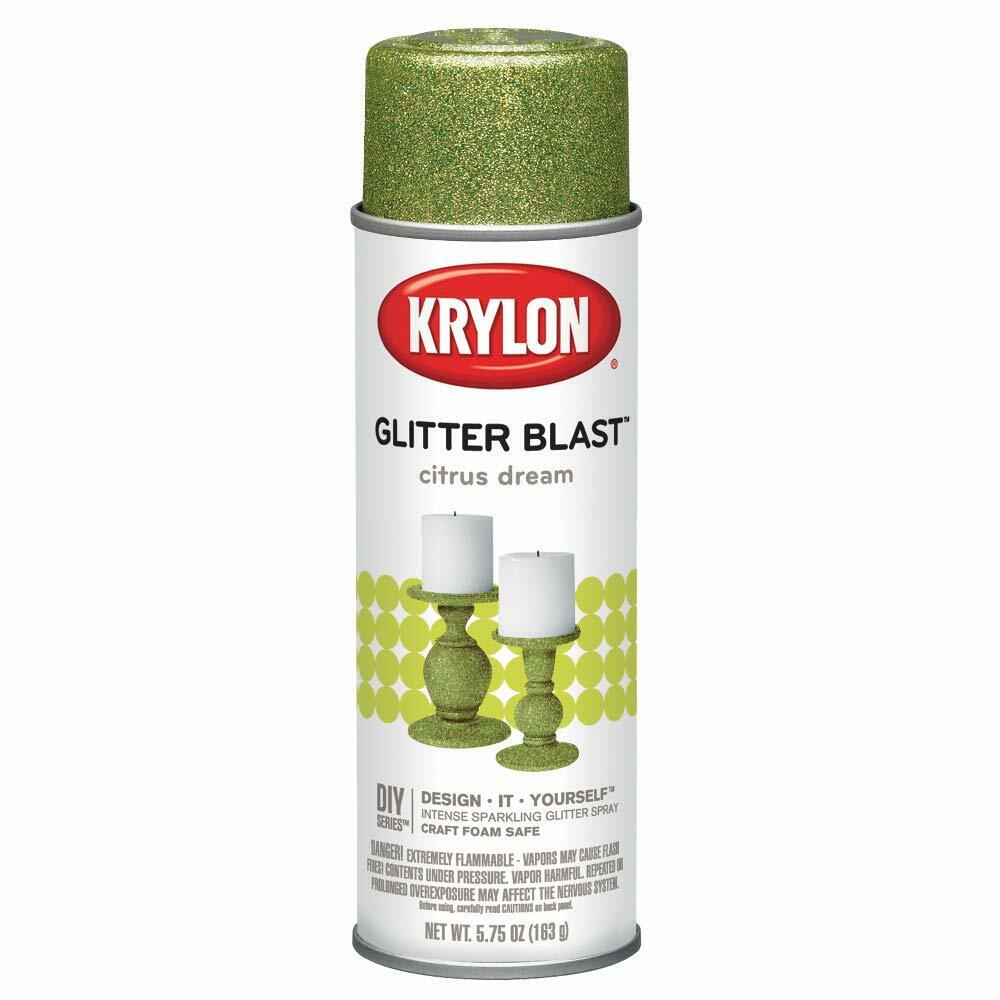 Krylon 3808 Glitter Blast Glitter Spray Paint , Citrus Dream Green, 5.75 oz