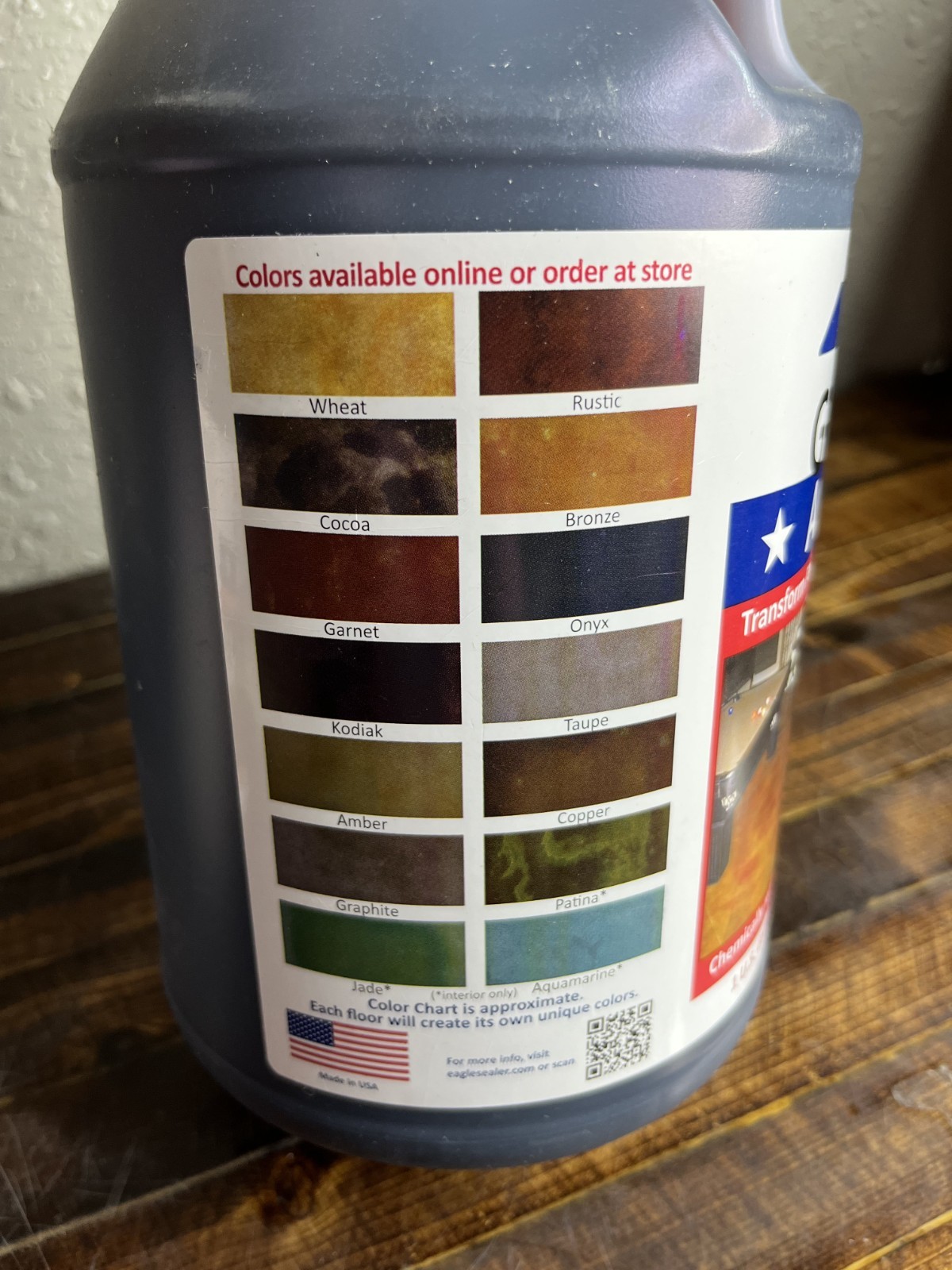 Eagle Graphite Acid Stain 1 Gallon Decorative Concrete Floor Color Professional