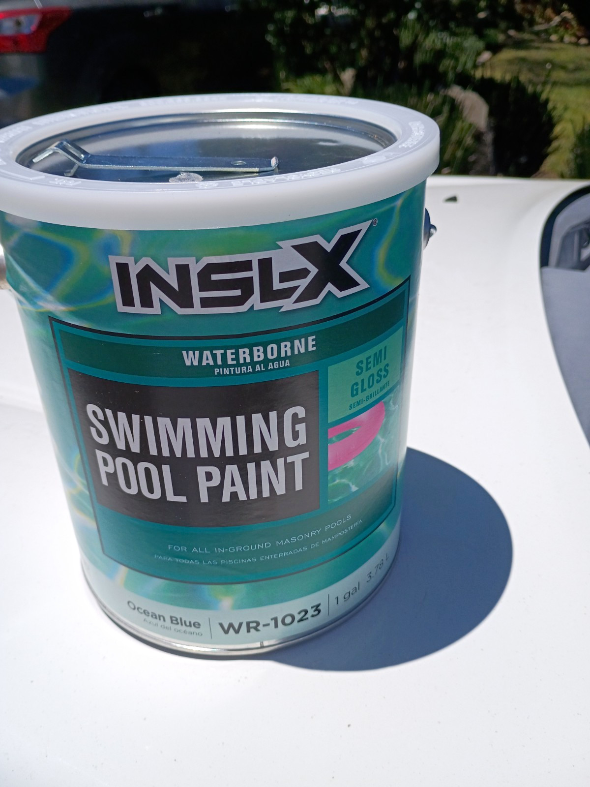 INSL-X Waterborne Swimming Pool Paint Semi-Gloss Ocean Blue WR-1023 1 gal