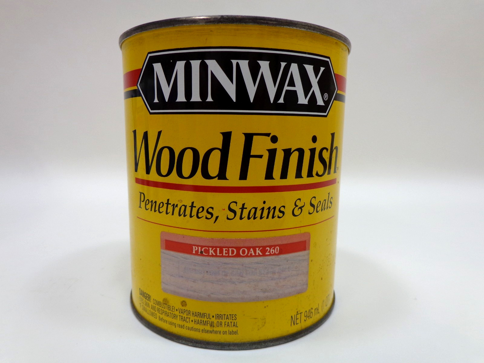 Minwax Pickled Oak 260 Wood Finish Oil-Based Wood Stain 1 Quart