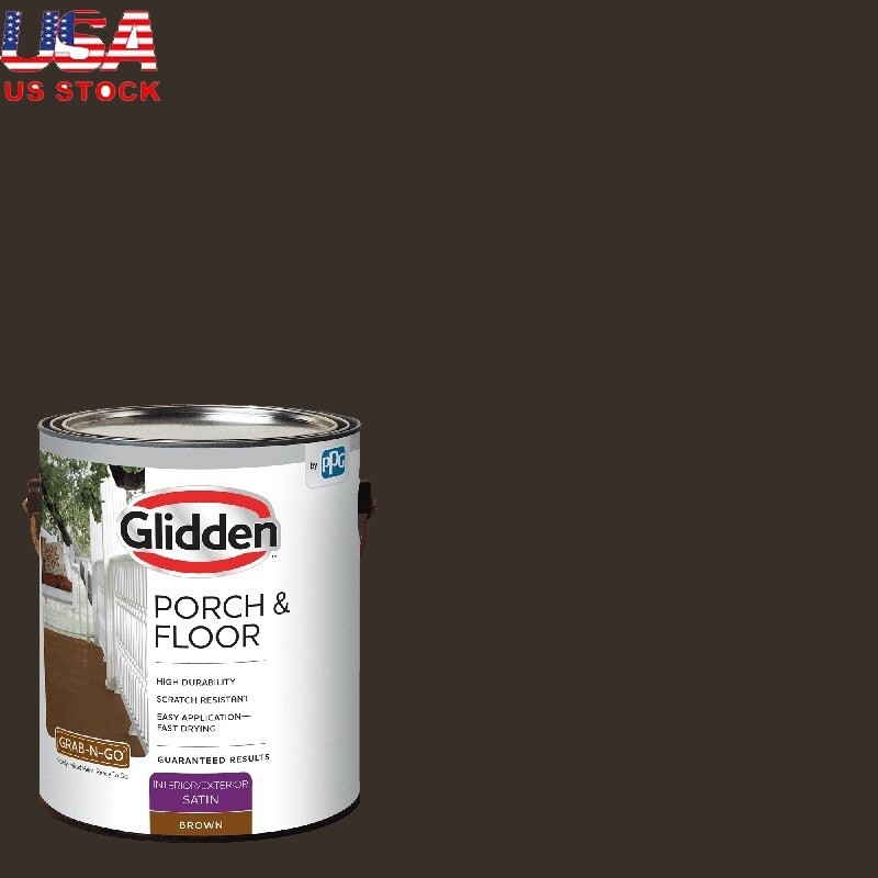 Satin Porch Floor Paint Durable Washable Fast Drying Easy Application 1G Durable