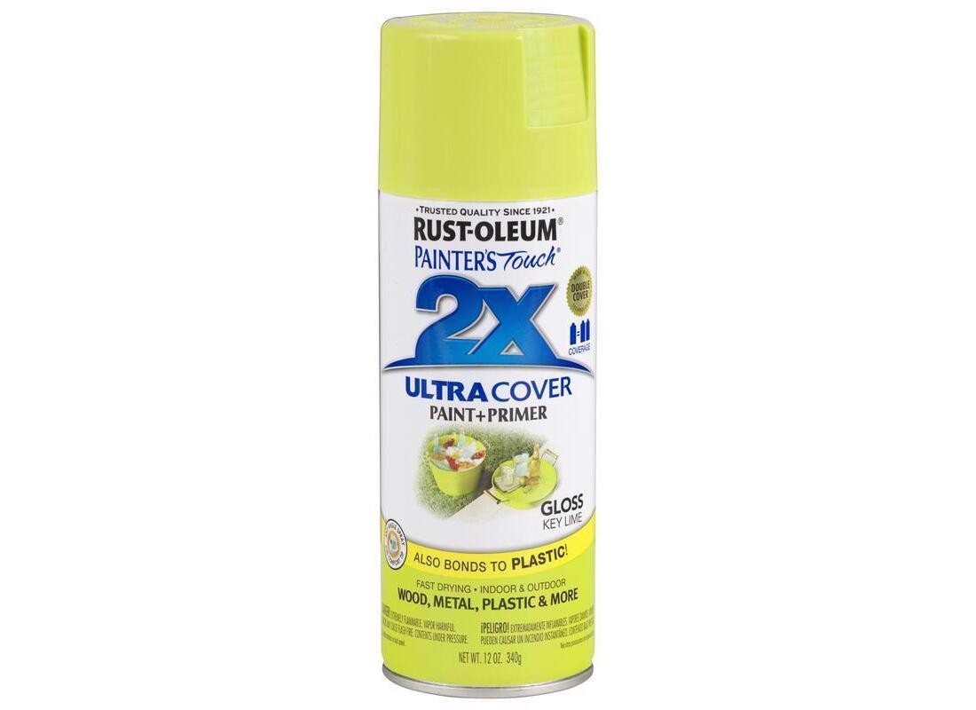 PAINTER’S Touch Gloss Spray Paint, Gloss, Key Lime, 12 oz, Aerosol Can
