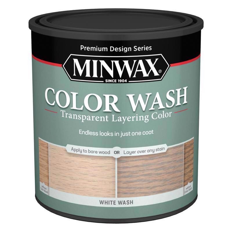Minwax Color Wash White Wash Water-Based Transparent Wood Stain 1 qt